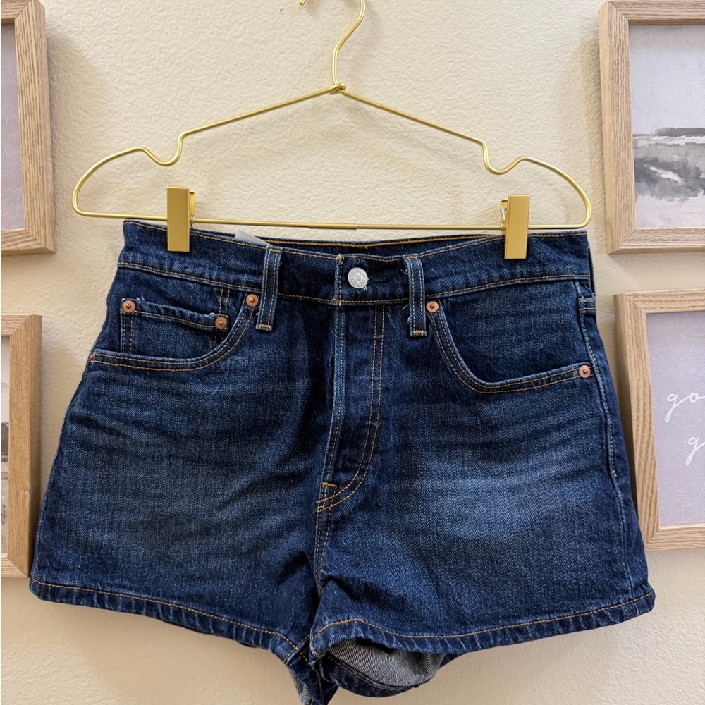Levi's Dark Indigo Denim Shorts